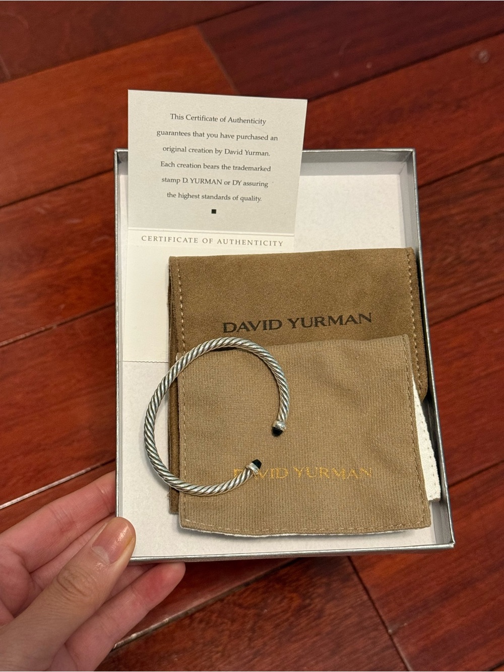 David Yurman CABLE FLEX BRACELET
Sterling Silver with Black Onyx & Diamonds, 4mm